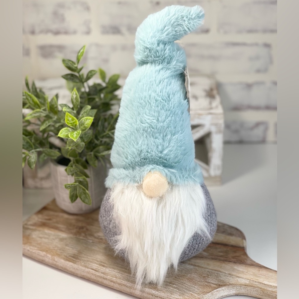 Spring Gnome Blue Faux Fur Bendable Hat